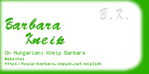 barbara kneip business card